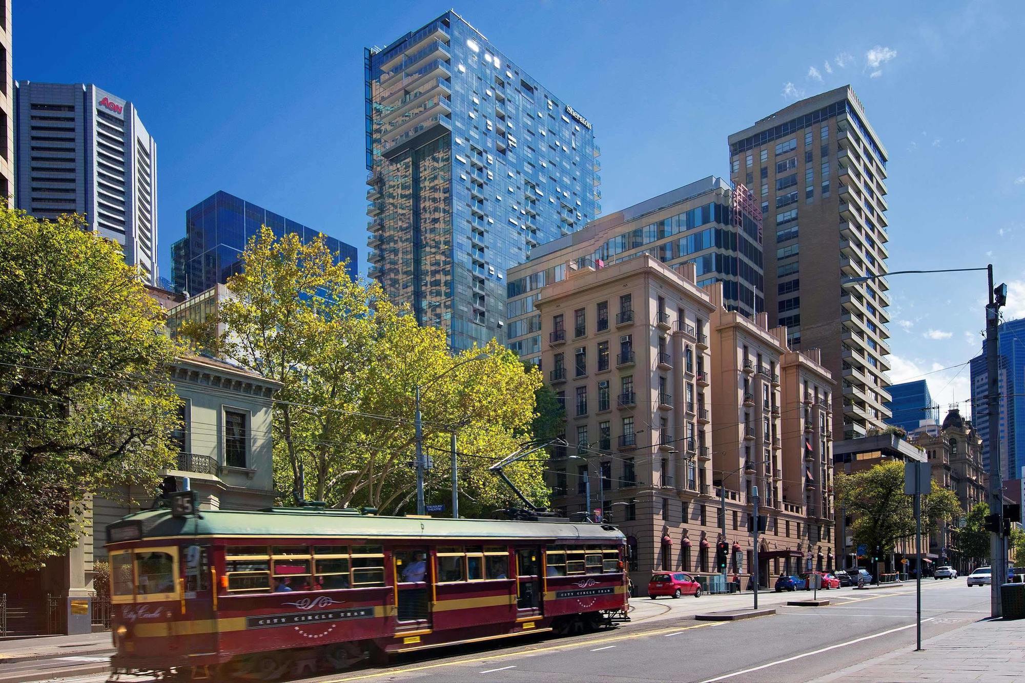 Sheraton Melbourne Hotel Eksteriør bilde The proposed tram interchange at the corner of Collins and King Streets.